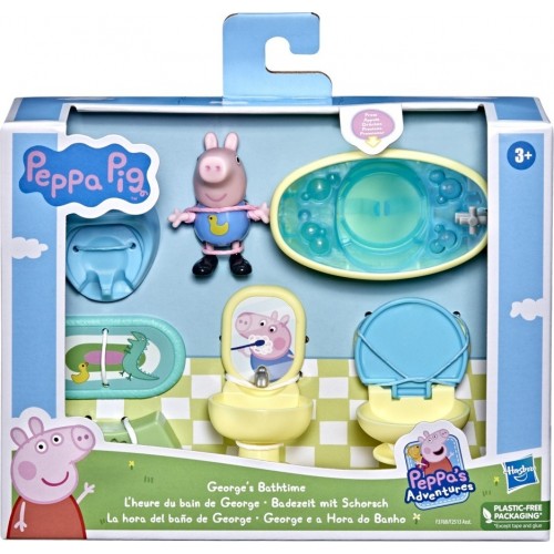 Hasbro Peppa Pig Peppas Adventures Little Rooms Accessory set Ώρα Μπάνιου με τον George F2513 / F3768 5010993933167