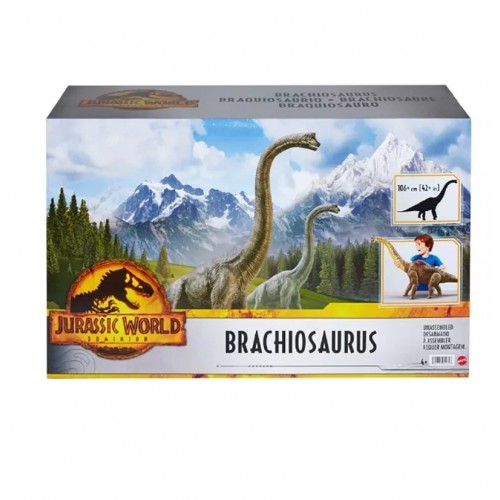 Mattel Jurassic World Dominion Brachiosaurus Dinosaur Action Figure, 32 Inches Long HFK04 194735041657