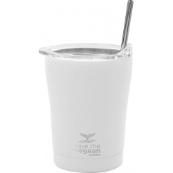 Estia Θερμός Coffee Mug Save The Aegean 350Ml Pure White 01-12434 5207158012434