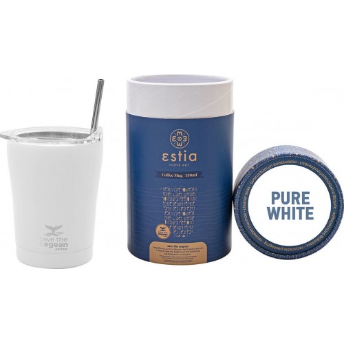 Estia Coffee Mug Save The Aegean 350Ml Pure White 01-12434 5207158012434