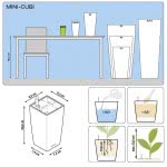 Lechusa LECHUZA ΑΥΤΟΠΟΤΙΖΟΜΕΝΗ ΓΛΑΣΤΡΑ MINI-CUBI Espresso All-In-One Set 18117 4008789181176