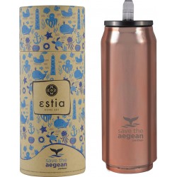 Estia Travel Cup Save The Aegean 500Ml Rose Gold 01-7867 5207158007867