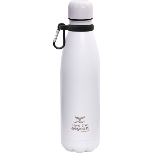 Estia Thermos Travel Flask Save The Aegean 500Ml Matte White 01-9014 5207158009014