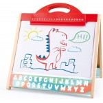 Hape 3 In 1 Tabletop 2 Sided Standing Artwork Easel Blackboard And Magnetic Erasable Whiteboard E1062A 6943478034723
