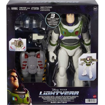Mattel Disney Pixar Lightyear Space Ranger Gear Alpha Buzz, 12 Inch Scale Figure And Jetpack Blaster, Authentic Detail HHK10 / H