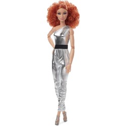 Mattel Barbie Signature Looks Doll Red Curly Hair, Original Body Type, Fully Posable Fashion Doll, Gift For Collectors HBX94 194