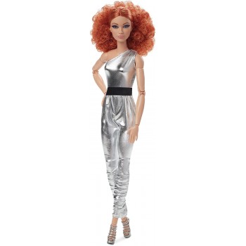 Mattel Barbie Signature Looks Doll Red Curly Hair, Original Body Type, Fully Posable HBX94 194735004928