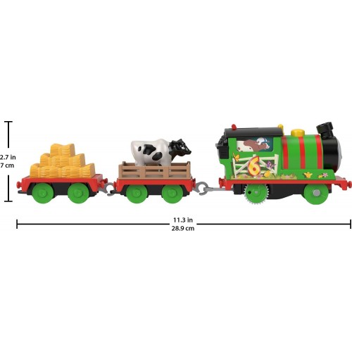Mattel Τόμας Το Τρενάκι -Μηχανοκίνητα Τρένα Φάρμας Με 2 Βαγόνια, Ζωάκι Και Αξεσουάρ HHN47 / HHN49 194735072675