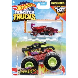 Mattel Monster Trucks Vehicle With Cars Invader GRH81 / HDB95 194735019670