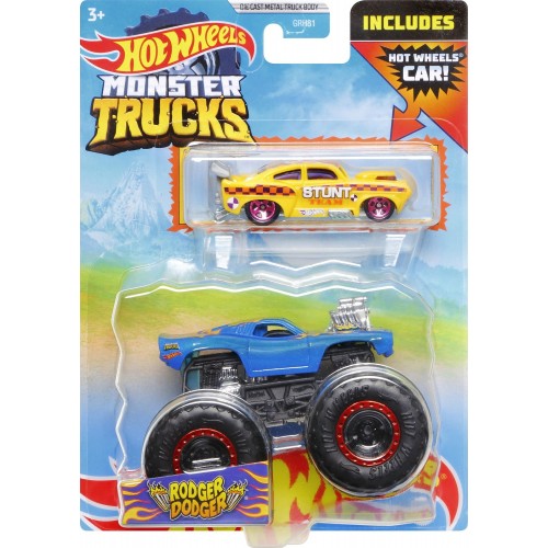 Mattel Monster Trucks Vehicle With Cars Rodger Dodger GRH81 / HDB96 194735019700