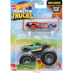 Mattel Hot Wheel Όχημα Monster Trucks με Αυτοκινητακι Snake Bite GRH81 / HDC02 194735019601