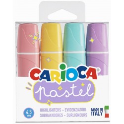 CARIOCA Pastel Hightlighters 4 pcs 43167 8003511431679