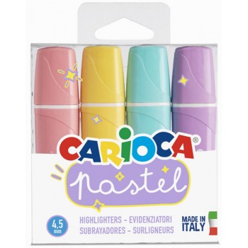 CARIOCA Pastel Hightlighters 4 pcs 43167 8003511431679
