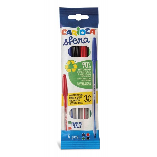 CARIOCA Ballpoint Pen 4 pieces 41646 8003511416461