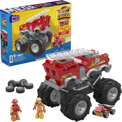 MEGA Hot Wheels Monster Trucks Πυροσβεστικό Όχημα 2 Σε 1 HHD19 194735064441