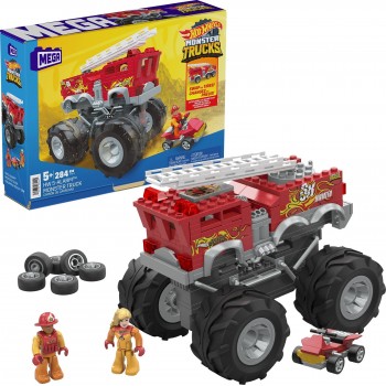 MEGA Hot Wheels Monster Trucks Fire Brigade 2 in 1 HHD19 194735064441