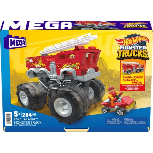 MEGA Hot Wheels Monster Trucks Πυροσβεστικό Όχημα 2 Σε 1 HHD19 194735064441