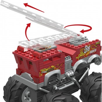 MEGA Hot Wheels Monster Trucks Πυροσβεστικό Όχημα 2 Σε 1 HHD19 194735064441