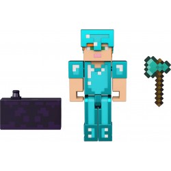 Mattel Minecraft Alex In Diamond Armor Figure GTP08 / HDV14 194735031825