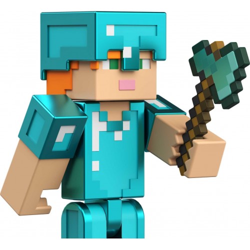 Mattel Minecraft Φιγούρες 8Εκ Alex In Diamond Armor Φιγούρα GTP08 / HDV14 194735031825