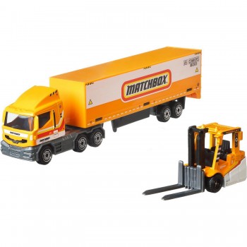 Mattel Matchbox Convoys Series Tesla Semi & Box Trailer With Red Tesla Model S - 3 Designs GBK70 887961716740