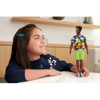 Mattel Barbie Ken Fashionistas Doll 183 - Camo Shirt, Green Shorts DWK44 / HBV23 194735001996