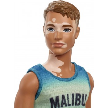 Mattel Barbie Ken Fashionistas Doll 192, Brown Cropped Hair, Vitiligo DWK44 / HBV26 194735001972