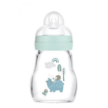 MAM Γυάλινο Μπιμπερό Feel Good Forest με Θηλή Σιλικόνης 170ml για 0+ μηνών 1τμχ. 372S 9001616817045