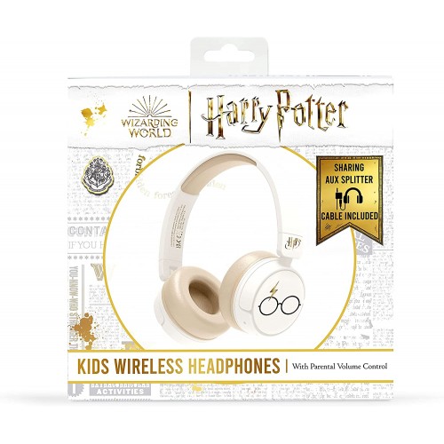 otl technologies HP0990 Harry Potter Childrens headphones, wireless, cream color  5055371625401