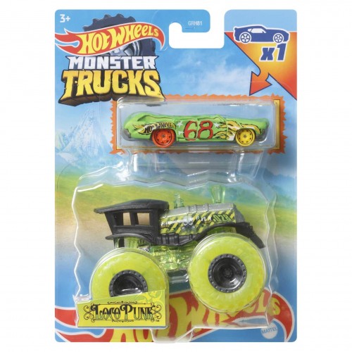 Mattel Monster Trucks Vehicle With Cars Loco Punk GRH81 / HDC04 194735019595