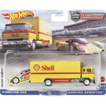 Mattel Hot Wheels 2022 Car Culture Team Transport, Porsche 962 Sakura Sprinter FLF56 / HCR34 194735017652