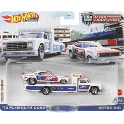 Mattel Hot Wheels Νταλίκα Με Αυτοκινητάκι 72 Plymouth Cuda Fc Retro Rig FLF56 / HCR40 194735017669