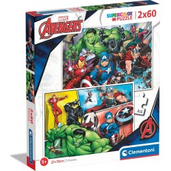 Clementoni Παιδικό Παζλ Super Color The Avengers 2X60 Τμχ 1200-21605 8005125216055