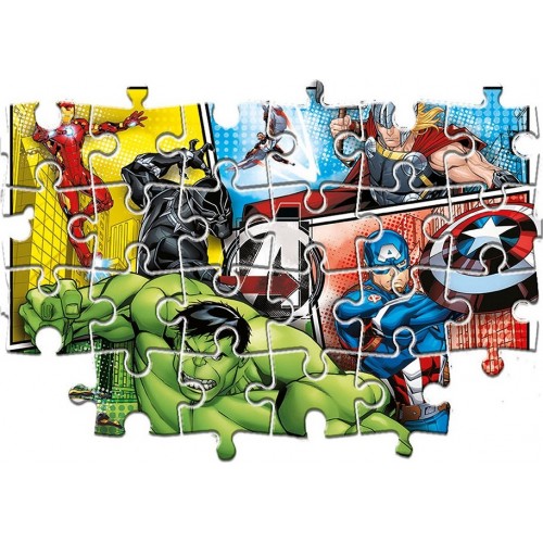 Clementoni Kids Puzzle Super Color The Avengers 2X60 Pcs 1200-21605 ...