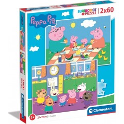 Clementoni Παιδικό Παζλ Super Color Peppa Pig 2X60 Τμχ 1200-24793 8005125247936