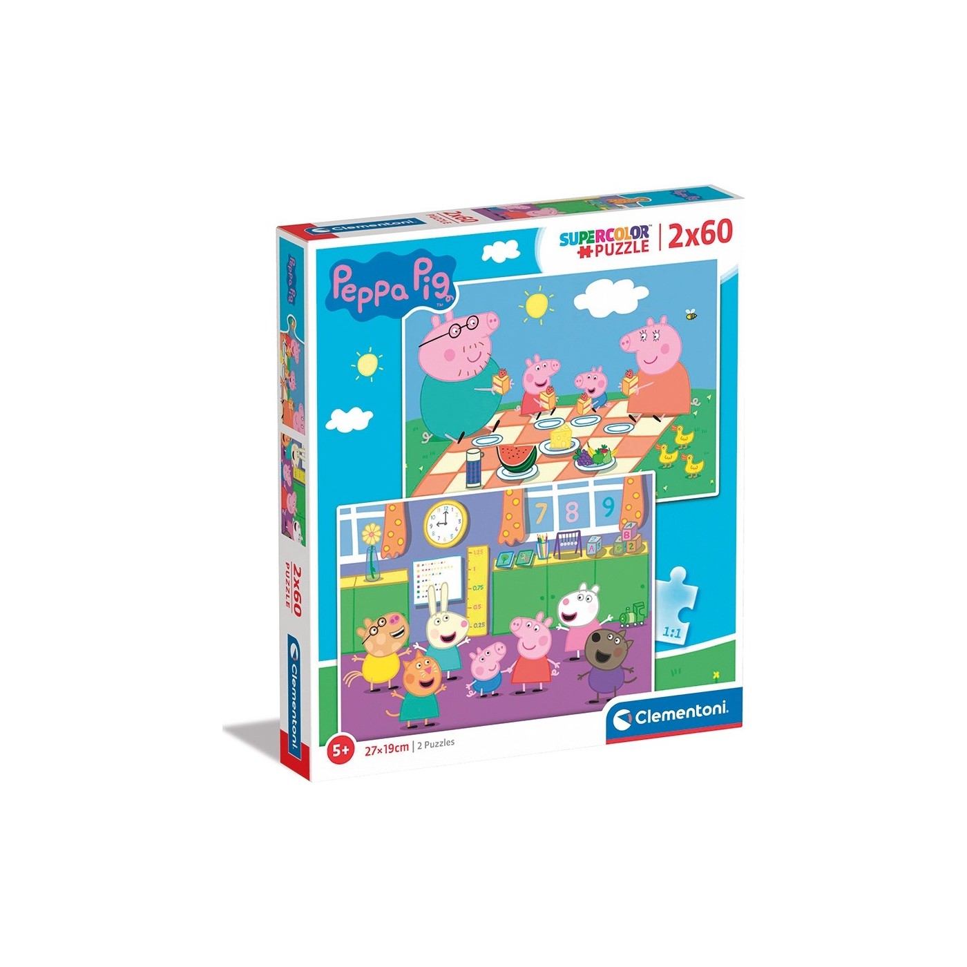 Clementoni Παιδικό Παζλ Super Color Peppa Pig 2X60 Τμχ 1200-24793 ...