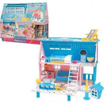 Giochi Preziosi Cicciobello Friends House Trolley Παιχνιδόσπιτο με μίνι Φιγούρα και Κατοικίδιο CC012000 8056379121985