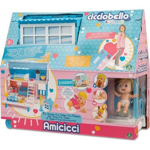 Giochi Preziosi Cicciobello Friends House Trolley Παιχνιδόσπιτο με μίνι Φιγούρα και Κατοικίδιο CC012000 8056379121985