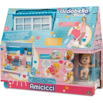 Giochi Preziosi Cicciobello Friends House Trolley Παιχνιδόσπιτο με μίνι Φιγούρα και Κατοικίδιο CC012000 8056379121985