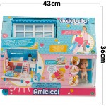 Giochi Preziosi Cicciobello Friends House Trolley Παιχνιδόσπιτο με μίνι Φιγούρα και Κατοικίδιο CC012000 8056379121985