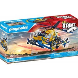 Playmobil Air Stunt Show Helicopter With Cinema Workshop 70833 4008789708335