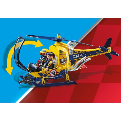 Playmobil Air Stunt Show Ελικόπτερο Με Κινηματογραφικό Συνεργείο 70833 4008789708335