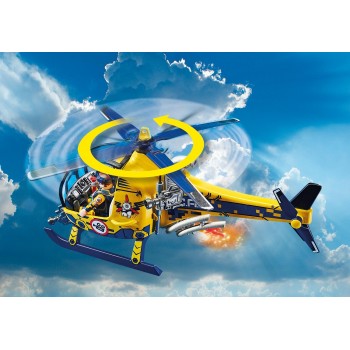 Playmobil Air Stunt Show Ελικόπτερο Με Κινηματογραφικό Συνεργείο 70833 4008789708335
