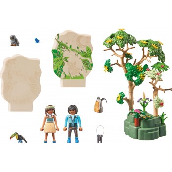 Playmobil Wiltopia - Φωτιζόμενο Τροπικό Δέντρο Και Εξερευνητές 71009 4008789710093