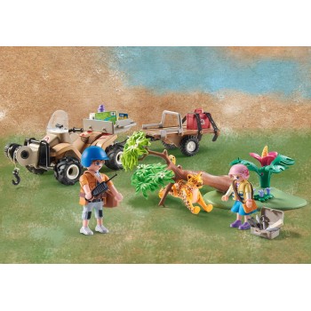 Playmobil Wiltopia - Φροντιστές Ζώων Με Εξερευνητικό Όχημα 71011 4008789710116