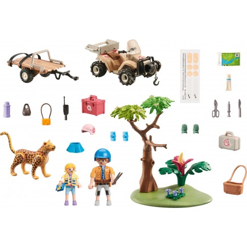 Playmobil Wiltopia - Φροντιστές Ζώων Με Εξερευνητικό Όχημα 71011 4008789710116