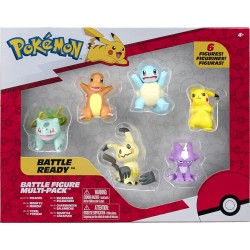 Jazwares Pokemon Battle Figure 6 Pack-Features 2-Inch JW002469-C 191726425977