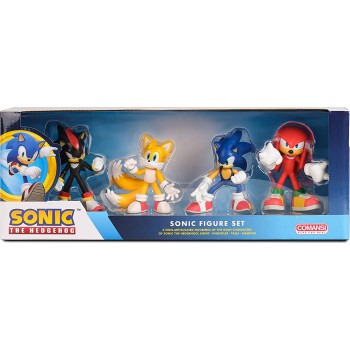 COMANSI Sonic Collection Set 4 Figures: Sonic, Shadow, Knuckles, Tails, Y COM90300 8412906903002