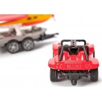 siku Αυτοκινητάκι Buggy με τρέιλερ και αεροπλάνο Red/Yellow 1696 4006874016969