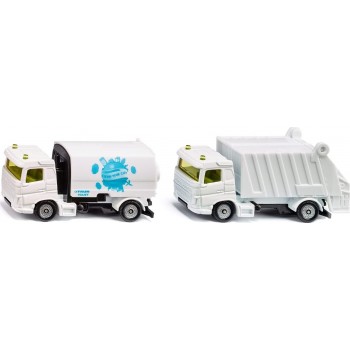 siku Municipal Set Of Toy Trucks Incl. Street Sweeper And Rubbis 1687 4006874016877